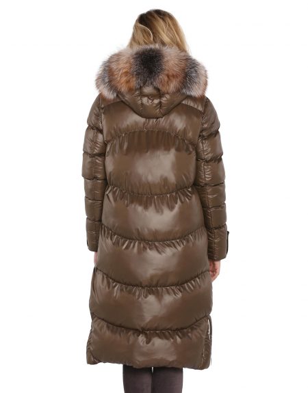 Khaki_Woman_Long_Puffer_Coat-With-Fur
